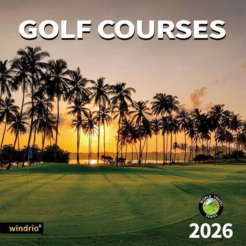 lot 421409 image: 2026 Wall Calendar,Calendar 2026, November 2025 - December 2026, Wall Calendar Golf Courses, 12 x 24 Opened,Full Page Months Thick & Sturdy Paper for Gift Perfect Calendar Organizing & Planning