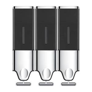 lot 32198 image: EHORIA 3-in-1 Quadrate Dispensers for The Shower,Shower soap Dispenser,Conditioner Dispenser, Shampoo Dispenser,No Drilled Wall Mounted Distributor,Hotel,Bathroom,Home - Retail $40