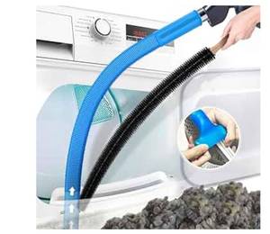 lot 32217 image: PetOde 2 Pieces Dryer Vent Cleaner Kit Compatible with Most Vacuum Cleaner, Dryer Lint Brush and Vacuum Hose Attachment, Quickly Lint Remover, Deep Gray - Retail $10