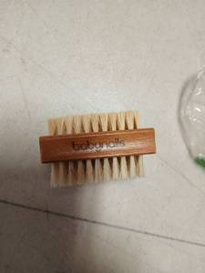 lot 32236 image: Baby Nails Wooden Nail Brush  Finger Nail Brush  Hand Brush  Nail Scrub Brush For Cleaning Fingernails of Babies, Kids and Adults  A Nail Cleaning Brush For The Whole Family. - Retail $8