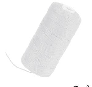 lot 32237 image: White Mason Line String 600 Feet #18 Braided Nylon Twine String for Masonry Jobs,General Construction Layout,Gardening and DIY Projects,Masonry Tools Construction String for A String line Level - Retail $6