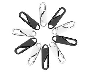 lot 32241 image: Upgraded Zipper Pulls - Premium Replacement Tab Tags Cord Extension Fixer for Luggage, Backpacks, Jackets, Purses, Handbags (10 PCS) - Retail $5