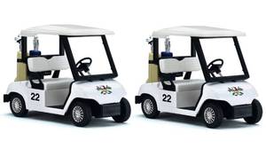 lot 32248 image: KinsFun - Golf Cart 4� Die Cast Metal Model Pullback Action Toy (White 2Set) - Retail $17
