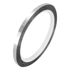 lot 32258 image: MECCANIXITY Silver Tone Metalized Tape 14 Inch x 55 Yards Decor Tape for Detailing Accent Wall, Graphic Arts, Pack of 6 - Retail $13