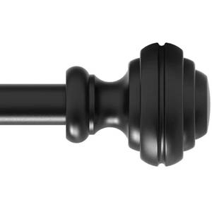 lot 32261 image: Curtain Rods for Windows 48-84 inch,34 inch Heavy Duty Adjustable Decorative Curtain Rod with Modern Finials,Window Rods for Bedroom, Living Room,Patio and Kitchen - Retail $19