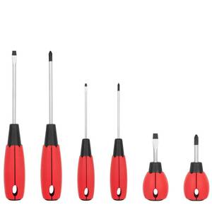 lot 41801 image: KURUI Magnetic Screwdriver Set, 6-Piece Screw Drivers Tool Set 3 Phillips and 3 Flat Head, Standard Screw Driver and Stubby Screwdriver Have Professional Cushion Grip - Retail $8