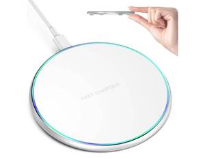 lot 41821 image: Wireless Charger Compatible with iPhone 17 16 15 14 13 12 11 Pro MaxMiniPlusXRX8, 15W Max Fast Wireless Charging Pad Mat for Samsung Galaxy S23S22S21S20S10, Galaxy Buds - Retail $8