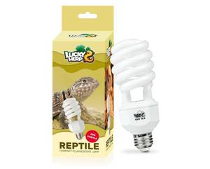 lot 41828 image: LUCKY HERP UVA UVB Reptile Light 10.0, Desert UVB 150 Compact Fluorescent Lamp, UVB Light for Reptiles 23W, UVA UVB Reptile Light Bulb, UVB Bulb for Reptiles Bearded Dragons Lizards Tortoises Snakes - Retail $15