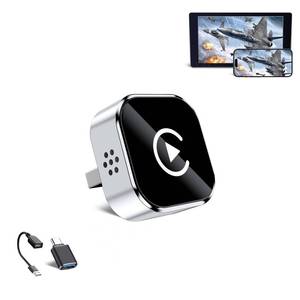 lot 41844 image: HYPAX Wireless CarPlay Adapter-4 in 1 Screen Mirror Link Car Adapter Android Auto Multi-User Seamless Connection Converts Wired to Wireless CarPlay Adapter - No Latency from iOS 10 to Screen wUSB-C - Retail $50
