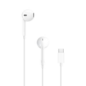 lot 41845 image: Apple EarPods Headphones with USB-C Plug, Wired Ear Buds with Built-in Remote to Control Music, Phone Calls, and Volume - Retail $19
