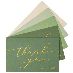 lot 43886 image: Crisky 50 Pcs Sage Green Thank You Cards With 50 Envelopes & 50 Stickers Simple, Chic, Elegant Greeting Cards Perfect for WeddingBusinessBirthdayGraduation etc. 4 x 6 inches 50 Pack - Retail $20
