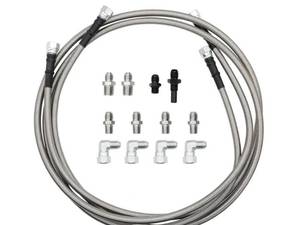 lot 43901 image: Jecoupoon 6AN 70 Transmission Oil Cooler Hose Line kit Compatible with 4L60E 4L80E TH350 TH400 200-4R 700R4 C5 Stainless Steel Braided PTFE Hose TR6060 - Retail $29