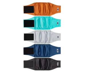 lot 43908 image: 5 Pack Dog Diapers Male Reusable, Premium Belly Bands for Dogs, High Absorbing Male Dog Pee Wraps for Doggie in Incontinence or Excitable Urination Red M - Retail $19