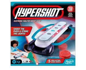 lot 43909 image: Hasbro Gaming Hypershot Electronic Tabletop Hockey Game  5 Games in 1  Music, Lights, and Sounds  Ages 8 and Up  for 1 to 2 Players  Kids Board Games - Retail $15