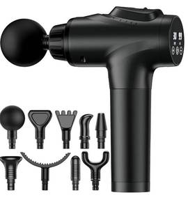 lot 43914 image: APHERMA Massage Gun, Muscle Massage Gun for Athletes Handheld Electric Deep Tissue Back Massager, Percussion Massage Device for Pain Relief with 30 Speed Levels 9 Heads - Retail $30