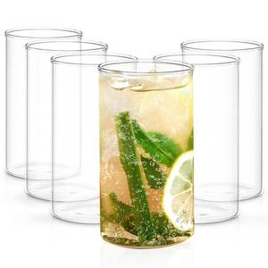 lot 43916 image: Borosil VCL350 Vision Classic Set of 6 Premium Clear Lightweight & Durable Drinkware, Odor Resistant, Dishwasher Safe - For Water, Juice, Beer, Wine, and Cocktails 12 Ounce Cups - Retail $36