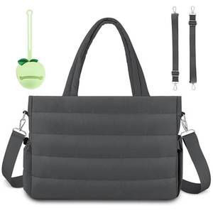 lot 43917 image: KUBYA Diaper Bag Tote, Puffer Diaper Tote Bags for Women Lightweight Travel Work Hospital Baby Bag Crossbody Mommy Bag - Retail $26