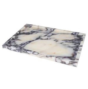 lot 43921 image: Real Luxurious Natural Marble Vanity Tray Genuine MarbleStone Storage Tray for Home Decor BathroomKitchenVanityDresser Non-ResinNon-Ceramic - Retail $58
