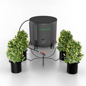 lot 48756 image: MARS HYDRO Auto Drip Irrigation Kits with 13 Gallon Foldable Bucket, 24W Upgraded Water Pump, 8 Drip Emitters, Garden Watering System for Grow Tent Indoor, Lawn, Greenhouse, Yard - Retail $90