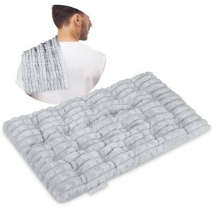 lot 48803 image: REVIX Microwave Heating Pad, 6  12 Multipurpose Heating Pad Microwavable with Flaxseeds for Muscles, Moist Heat Pack for Neck, Back, Knee, Gray - Retail $16