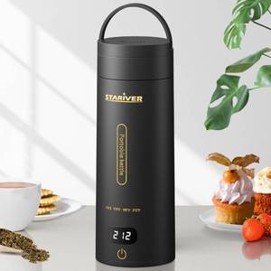 lot 48805 image: Travel Electric Kettle, Portable Small Electric Kettle for Tea Coffee, Hot Water Kettle with 4 Temperature Controls and Keep-warm, 304 Stainless Steel Auto Shut-Off & Boil Dry Protection - Retail $27