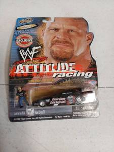 lot 16943 image: 1999 Road Champs Jakks Pacific Attitude Racing Stone Cold Steve Austin  - Retail $22