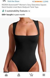 lot 41639 image: Black Sleeveless Bodysuit Small - Retail $15