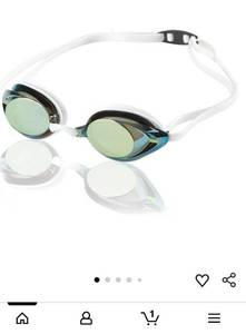 lot 41664 image: Swimming Goggles with Mirrored Lenses - Retail $25