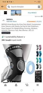 lot 41666 image: NEENCA Compression Knee Brace with Gel Pad Support - Retail $22