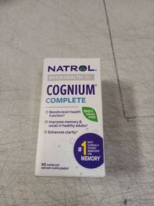 lot 41734 image: Natrol Cognium Complete Brain Health Memory Supplement 60 Capsules - Retail $15