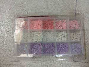 lot 41745 image: Nail Art Decoration Kit with Dried Flowers and Beads - Retail $8