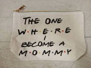 lot 41773 image: Canvas Makeup Pouch with Text Design - Retail $8