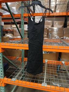 lot 41789 image: Black  Mini Dress with Shorts and Built In Bra Size M - Retail $15