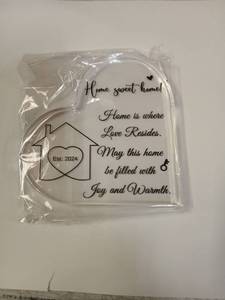 lot 41792 image: Home Sweet Home Ornament with Inspirational Quote - Retail $12