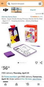 lot 43865 image: Osmo Super Studio Disney Princess Starter Kit for iPad - Retail $25