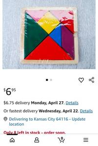 lot 43870 image: Osmo Genius Tangram Pieces Educational Puzzle Game - Retail $15