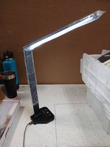 lot 43874 image: LED Desk Lamp with Touch Controls and USB Port - Retail $25
