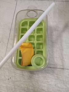 lot 43880 image: Ice Cube Tray Set with Storage Container and Funnel - Retail $15