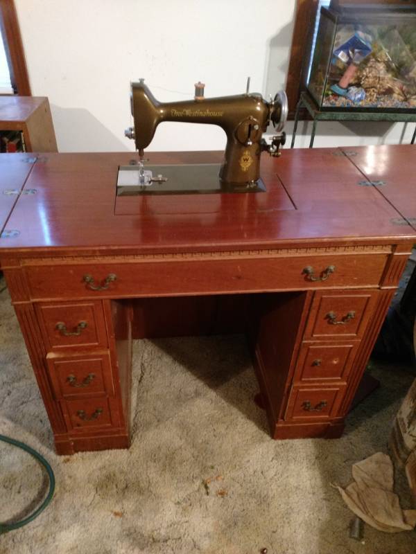 Vintage Free Westinghouse Sewing Machine In Sewing Desk Durham