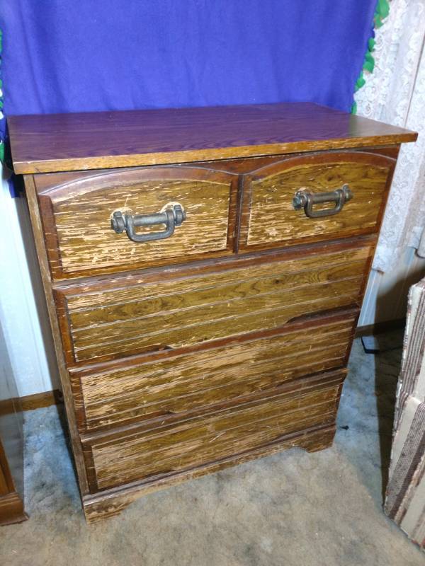 lot 16101 image: Tall rustic dresser