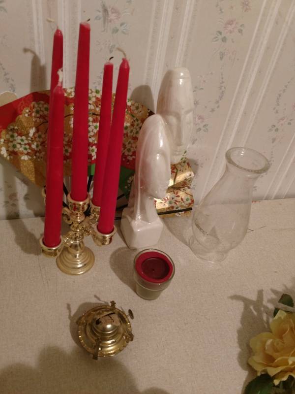 lot 16168 image: candle holder and misc lot