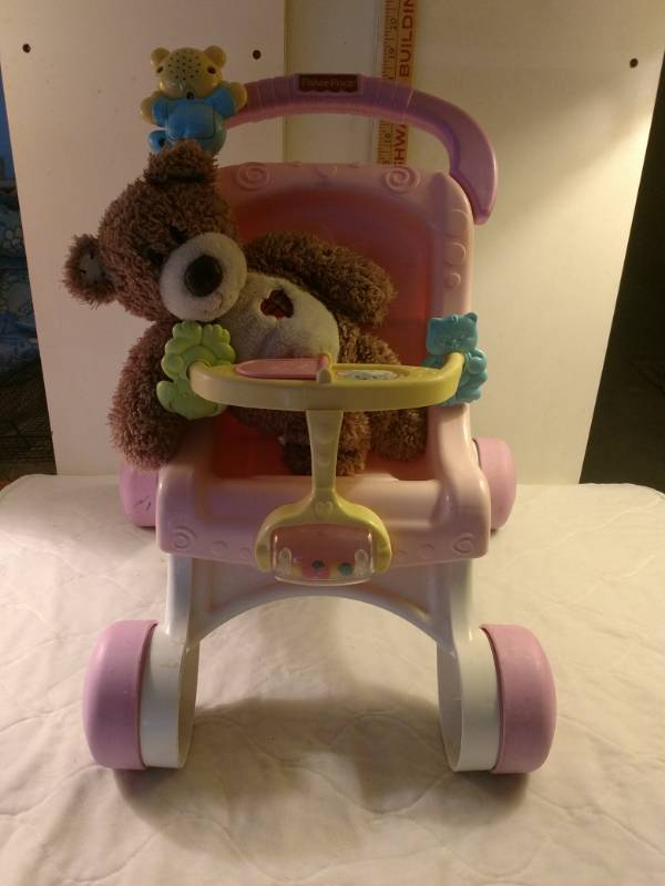 lot 16090 image: Toy stroller with bear
