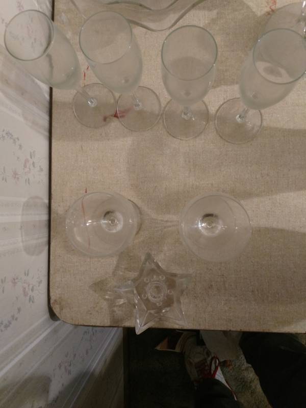 lot 16177 image: Crystal champaign Flutes