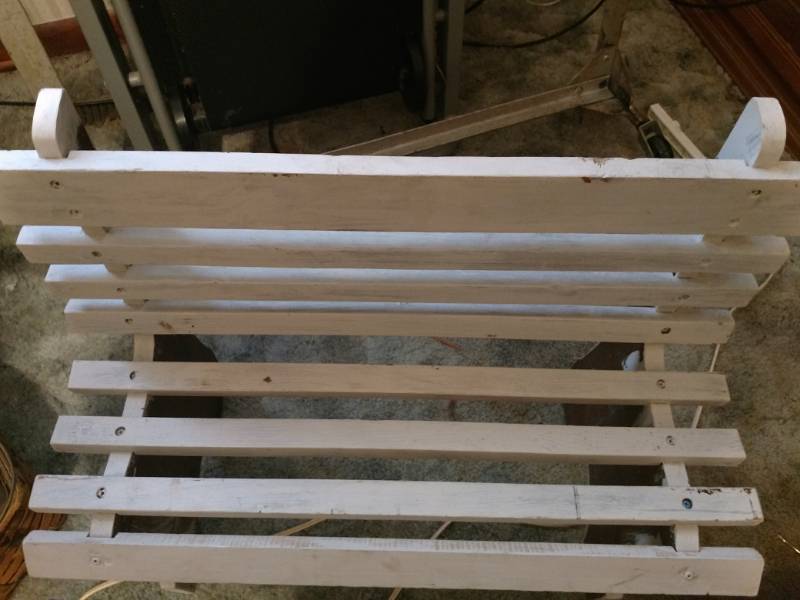 lot 16195 image: Child size wood park bench