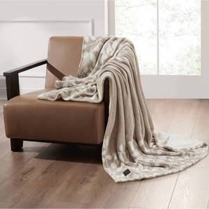 lot 9209 image: Brookstone Heated Oversized Brushed Knit Throw Soft Petal - Retail $50