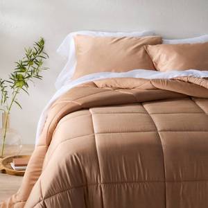 lot 9215 image: KingCalifornia King Rayon from Bamboo Comforter Set Light Adobe Clay - Casaluna - Retail $164