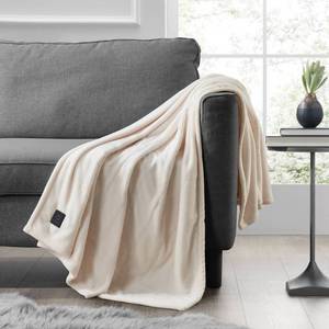 lot 9266 image: Brookstone Heated Solid Plush Throw Ivory - Retail $35