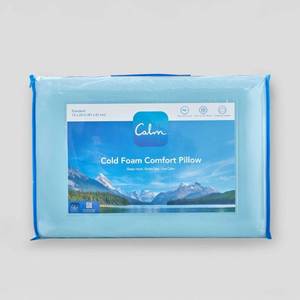 lot 9268 image: Calm Cooling Memory Foam SoftMedium Bed Pillow - Retail $40