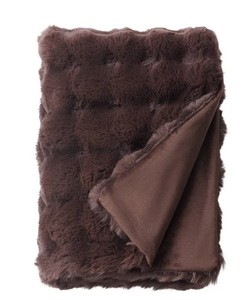 lot 9174 image: Crafted by Catherine Brown Fur Throw - Retail $25