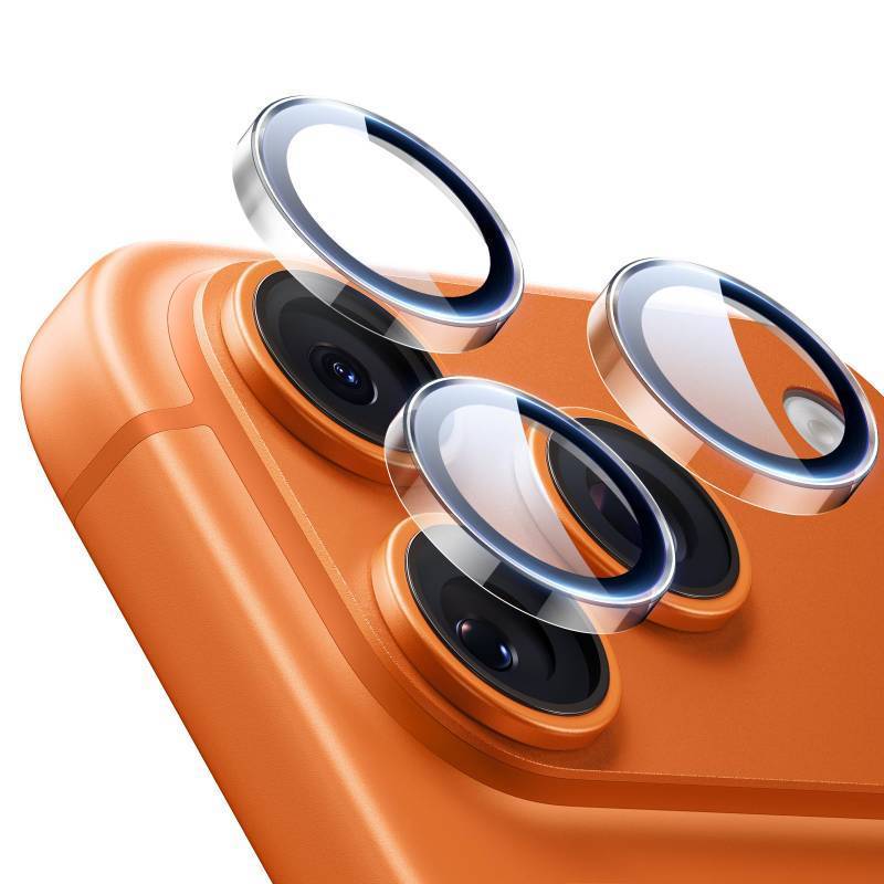 lot 56303 image: ESR Camera Lens Protector for iPhone 17 Pro Max17 Pro16 Pro Max16 Pro15 Pro Max15 Pro14 Pro Max14 Pro, Ultra-tough HD Individual Lens Protectors, Ultra-thin Tempered Glass, 1 Pack, Clear - Retail $8